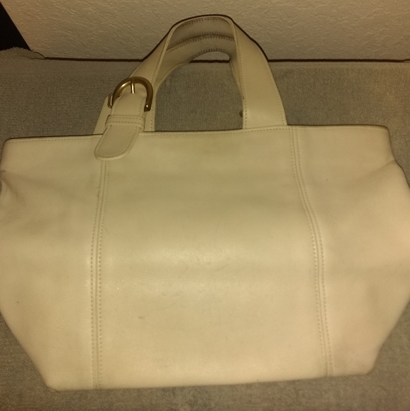 Coach Handbag Cream colored leather - Picture 1 of 3